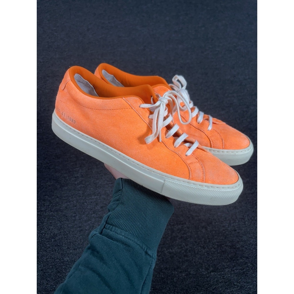 Common Projects Achilles Low Suede Sneakers Orange Size 41 (US 8) Casual Italy